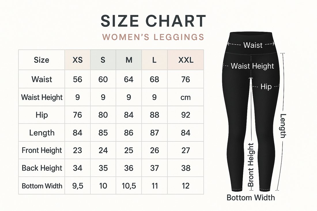 🧵 Find Your Fit: Le Hunte Women’s Leggings Size Chart